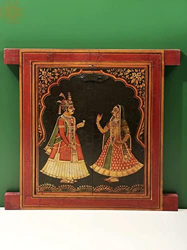 Екзотична Индия 13 Ръчно Рисувани Крал и Кралица на Романтичната Картина Джароха (Прозорец) | Ръчна РАБОТА - ТРАДИЦИОННИТЕ ЦВЕТОВЕ С