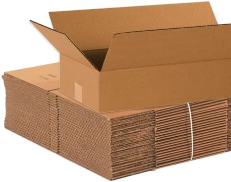 Кутии за доставка AVIDITI Плосък 20 L x 10W x 4H, 25 Опаковки | Кутия от велпапе и картон за опаковане, преместване и съхранение на