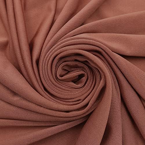 Тухла-тъмна однотонная еластична тъкан Venezia от полиестер и ликра