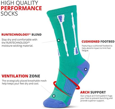 Спортни чорапи за екипажа С Наполовина мека Подплата ChalkTalkSPORTS | Тъкани Чорапи За гребане | Различни дизайни