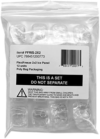 Пакет с лед за обяд - 2x2 многократна употреба на листа лед FlexiFreeze за опаковане на обяд-бокс или Тотализатор - 12 Опаковки