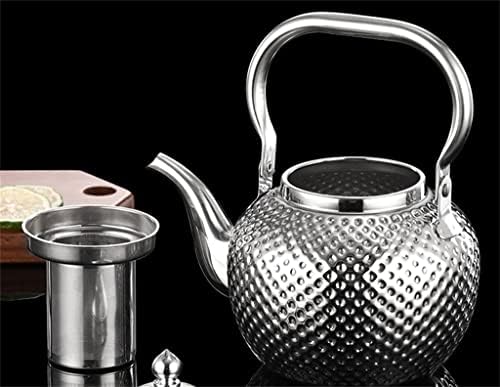 LDCHNH Повдигаща дръжка на чайник от неръждаема стомана с чайным филтър Сребрист или златист цвят е Подходящ за индукционна печка (Цвят: бяло-плодов персик5, Размер: 1200 мл)