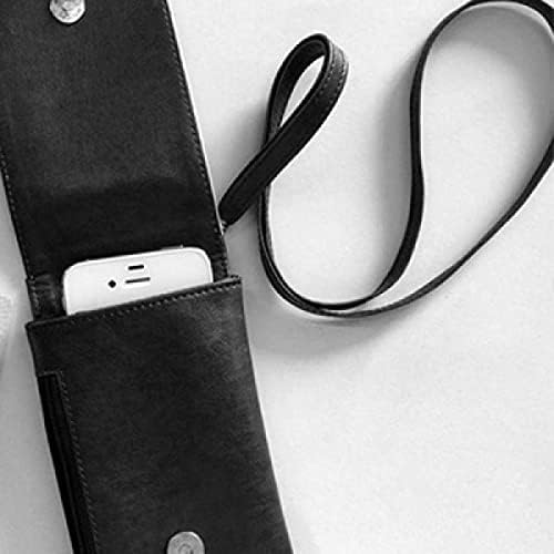 Геометричен Модел в стил Мароко, в Чантата си За Телефон, Окачен в Чантата си за Мобилен Телефон, Черен Джоба