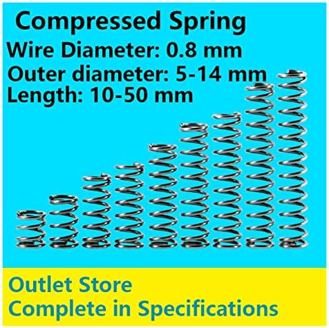Система за компресия Подходящи за повечето ремонтни работи I Пружина компресия Размер на система за компресиране Диаметър на пружинна тел 0,8 мм, външен диаметър на възраст 5-14 мм, 10 бр.