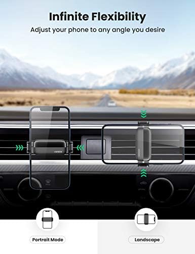 UGREEN Автомобилен Комплект за закрепване на телефона върху отдушник с Автомобил от притежателя на Телефона, Вендузата на арматурното табло, Дълъг Лост, Съвместим с iPhone 13 Pro Max 12 11 SE XR XS 8, Galaxy S21 Ultra