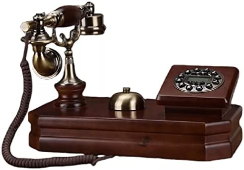 GRETD Антикварен Стационарен телефон Старомоден Механичен Разговор В Пасторальном Ретро стил, Домашен Офис, Стационарен телефон От масивно Дърво (Цвят: Стил 1)