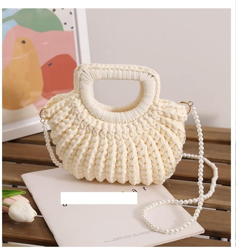WPYYI Чанта за плетене ръчно изработени Вълнена Чанта За Плетене на една Кука Материал За Плетене на една Чанта За Ръчно Плетиво е Готова Чанта