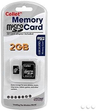 Cellet microSD с капацитет от 2 GB за смартфон Motorola Milestone X2 с потребителски флаш памет, висока скорост на пренос на данни, щепсела и да играе, с пълен размер SD адаптер. (На дребно опаковка)