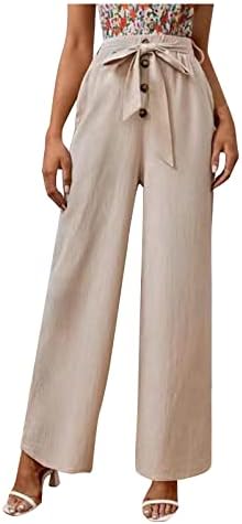 JoRasa /Дамски Модел Панталони с Висока Талия, Женски Модел Панталон с Еластична Талия, Работни Панталони за Жени, прави Панталони с Джобове