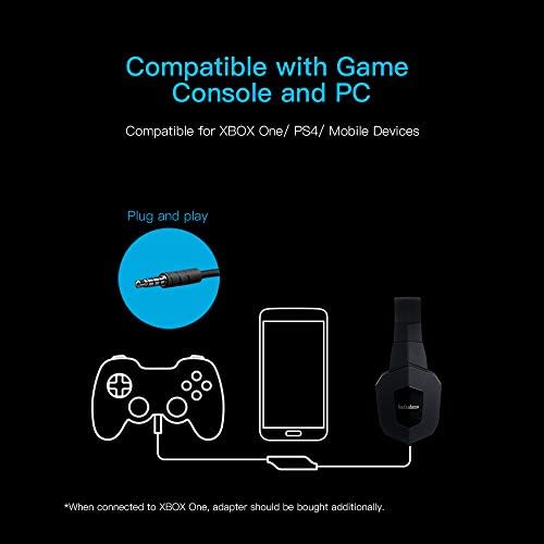 Festnight Високотехнологичен Жичен стерео слушалки за игри, Режийни Слушалки за PS4 Xbox One iPhone PC, PS4, Компютърни Геймерские Слушалките с Шумопотискане, Режийни Слушалки с микрофон