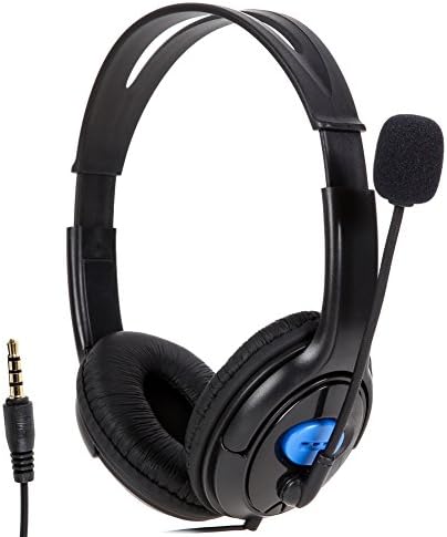 Жичен Детска Слушалки Vktech Слушалки с микрофон за Sony Ps4 Playstation 4 Син цвят