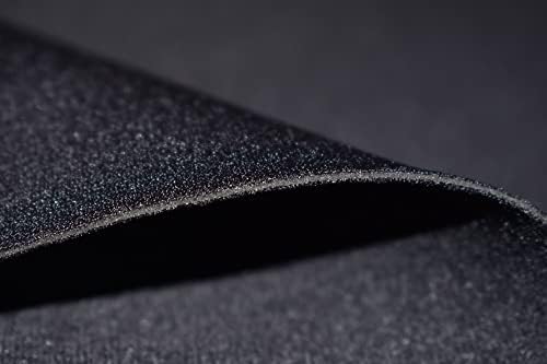 черна неопреновая плат с дебелина 1 мм, материал за неопрен за гмуркане, плат за шиене, тънък лист с пяна (черен, 1 х 2 инча)
