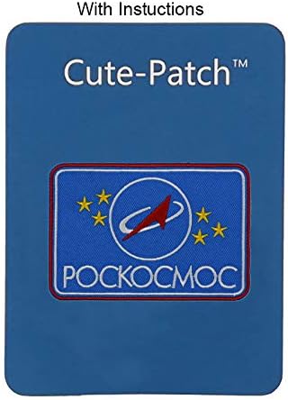Сладък Нашивка POCKOCMOC Русия и Съветския Съюз Космическа Емблема, на Бродирани Желязо зашит нашивке