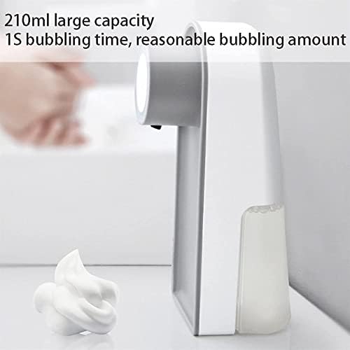 DVTEL Автоматичен Сензор за пяна за измиване на ръцете Електрически Захранващи сапун за Ръце Автоматичен Сензор Опаковка сапун за ръце Опаковка сапун е Подходящ за баня (Цвят: сив)