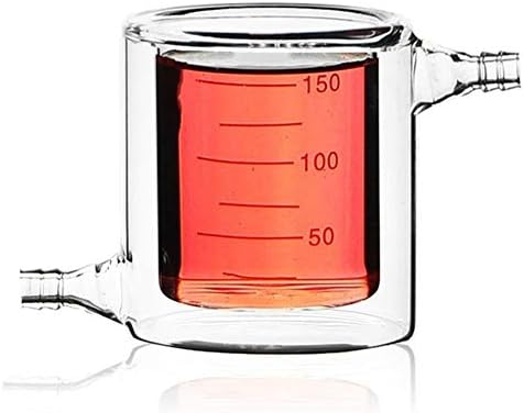 MOUNTAIN MEN Лаборатория 150 мл Стъклена Чаша с фланелката на Borosilicate Стъкло 3.3 Бутилка с риза Лаборатория Химия Стъклена Посуда Науката (Размер: 150 мл)