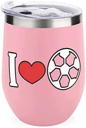 Чаша за бутилки Love Soccer с Капак, Изолиран Чаша От Неръждаема Стомана, Офис Домашни Чаши с Двойни Стени