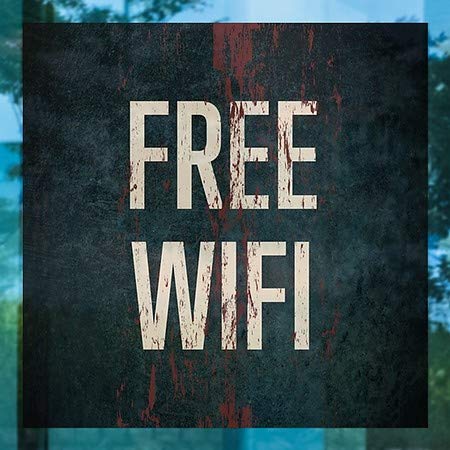 CGSignLab | Безплатен достъп до Wi-Fi -Стикер на прозореца Призрак состаренной ръжда | 8 x8