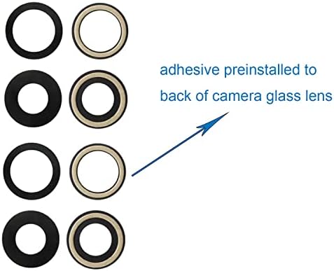 Xinidc 4 бр. (2 комплекта) Замяна на стъклен обектив на задната камера OEM за iPhone 11 с предварително зададена лепило и набор от сменяеми инструменти за ремонт (4 бр. Стъкло н?