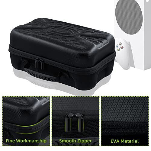 Твърд калъф Mcbazel за Xbox Series S, Пътен Калъф за съхранение на Безжичния контролер на конзолата Xbox Series S и геймърски аксесоари - Черен