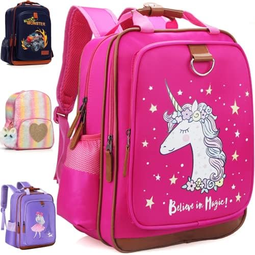 Раница за деца 15 инча | Здрава и функционална училищна чанта за книги, идеална чанта за детска градина или начално училище (Русалка)