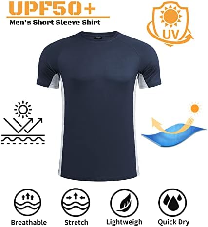 LETAOTAO Мъжка Тениска за гмуркане на Големи и Висок Растеж Със защита От Слънцето UPF 50 + Обрив Gard Бързосъхнеща Тениска