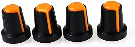 CEKGDB 10 бр Диаметър на отвора за вала на 15-17 мм Резба Потенциометър С Накаткой Оранжеви Дръжки Шапки