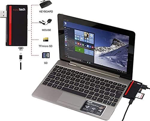 Navitech 2 в 1 Лаптоп /Таблет USB 3.0/2.0 на Адаптер-hub/Вход Micro USB устройство за четене на карти SD/Micro SD карта, Съвместима с Lenovo Legion Slim 7i 15,6