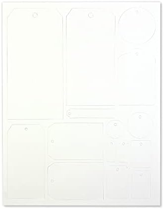 Лист за етикети ET Cetera EVO White 8.5 x 11 инча - Хартия за алкохолни мастило -Устойчив на разкъсване, Подходящи за вторична преработка на хартия за алкохолни мастило - Множество Гъвкава кърпа за отстраняване на мастило