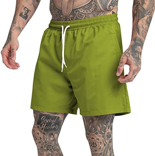 MIASHUI Мъжки Спортни къси Панталони с Подплата Мъжки Многофункционални Панталони 5 Minute Обикновена Плажни, Спортни къси Панталони Carpenter