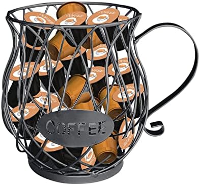 iNoDoZ Титуляр за кафе шушулки във формата на чаша, Рафтове за съхранение за багажник на Кафе на бара, Поставка за сушене на чинии (B, един размер)