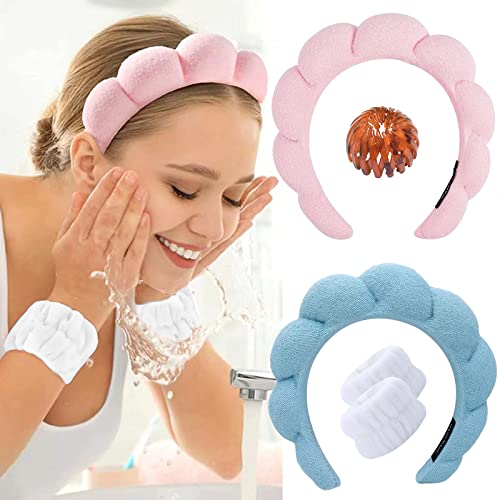 YuanTu Store headband - Креативна превръзка на главата от хавлиени тъкани, ръчно изработени, Не Спадающая превръзка на главата за грим, Удобен Кожен превръзка на главата за спа, Дамски превръзка на главата за измиване