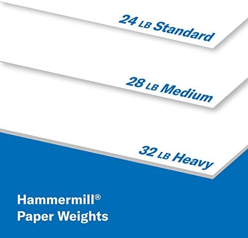 Хартия за принтер Hammermill, Висококачествена Цветна Копирна хартия £ 28, 8,5 x 11,5 купчина (2500 листа) - яркост, Направено в САЩ, 102450C