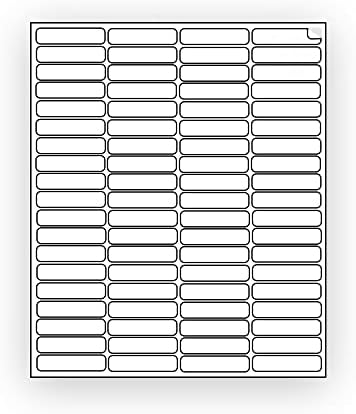 400 Опаковки, Етикети EcoSwift 1 3/4 x 1/2 с Пощенски адрес, Формуляр за Връщане на Стоката, Бяла Самоклеящийся за Лазерно мастилено-струен принтер 1,75 x 0,5