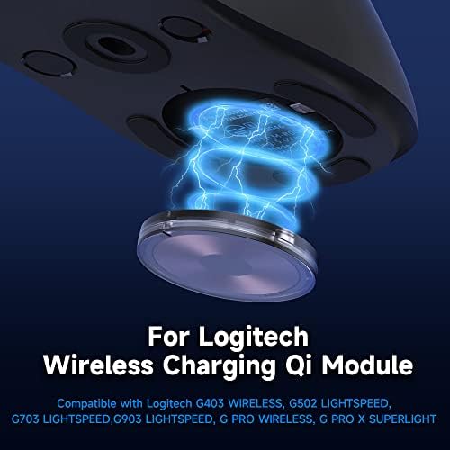 Замяна монета за безжично зареждане Qi за безжична мишка Logitech G502, G703, G903, GPW, е съвместима само с безжично зарядно устройство Qi, не е съвместим с подложка за мишка POWERPLAY (A)