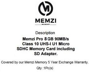 MEMZI PRO 8 GB Class 10 90 MB/s. Карта памет Micro SDHC карта с адаптер за SD и баркод Micro USB конектор за преносими tablet PC VTech KidiBuzz Kids