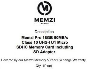 MEMZI PRO 16 GB Class 10 90 MB/s. Карта памет Micro SDHC карта с адаптер за SD и баркод Micro USB конектор за преносими tablet PC VTech KidiBuzz Kids