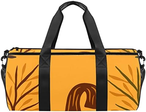 MaMacool Оранжевата Есенна ръчно рисувани Тиква, Спортна Чанта за Носене През Рамо, Холщовая Пътна Чанта за Фитнес, Танци, Пътуване, Weekender