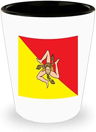 Чаша с Италиански флага на Сицилия – Италианска колекция на ликьори и еспресо