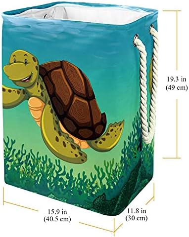 Морска Костенурка, Подводен Кошница За Дрехи С Морски Водорасли, Сгъваема Правоъгълна Органайзер, Кошница За Възрастни Унисекс, Момичета, Момчета, Водоустойчиви Кутии За Съхранение, Детска Стая