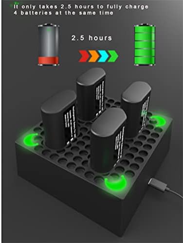 4 опаковки батерии за контролера на Xbox One/Xbox Series X|S 1200 mah батерия за контролера на Xbox One с Зареждащата станция за контролера на Xbox One/One S/One X/One Elite