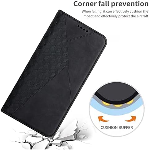 Чанта-портфейл KOAHS за iPhone 14/14 Plus/14 Pro / 14 Pro Max, Кожен Magnetic устойчив на удари калъф за телефон, покритие на цялото тяло на 360 градуса, с прикрепен за карти, Черен, 14 6,1