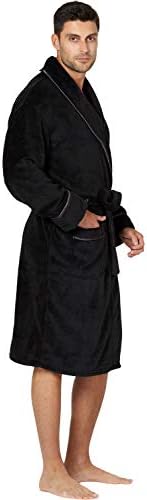 INTIMO Мъжки Плюшена хавлия Alexander Julian с лек гланц, Черно, OneSize, Един размер