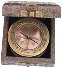 Старинен Компас На поръчка, Месинг компас подарък за Кръщене, пенсиониране или Коледа - Работа компас в ретро стил, месинг компас, морската 3 Увеличительный Ретро Походный антики.