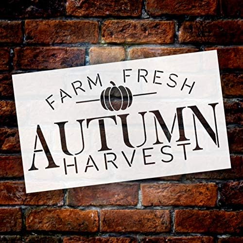 Шаблони за малка тиква от пресен есента на реколтата във фермата от StudioR12 | Дървени Табели | многократна употреба използване на технологиите на Word Art | Семейна трапезария | Рисуване с тебешир в смесена техника