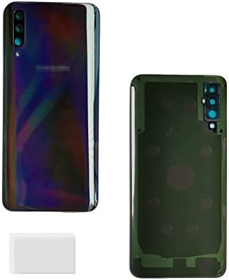Батерия Подмяна на задния капак батерия за Samsung Galaxy A50 SM-A505F A505FN A505GN със стъклен обектив на камерата и рамкова лента (черен)