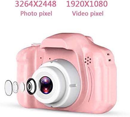 Компактна Дигитална Фото - и Видеоназаряжаемая помещение Acuvar Full 1080P Kids Selfie HD с 32 GB TF карта, 2-инчов LCD екран и защита от падане при зареждане чрез Micro USB (розов)
