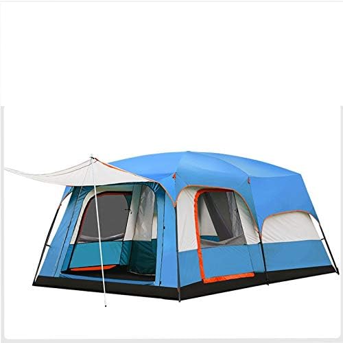Градинска Семейна Непромокаемая палатка с две спални и една всекидневна за 8-10 души, Голяма палатка за нощуване на открито за няколко души (Синя палатка с две спални, 169x120x79 инча (8 души или повече))
