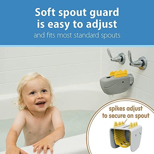 Dr. Brown ' s CleanUp Bath Time Essentials, Нескользящие стикери за баня Sit & Splash с модел на Динозавър, Калъф за чучур на детска баня от Дино-Софтуер, Безопасна вана за деца, не съдържа BPA, сертифициран неутрално