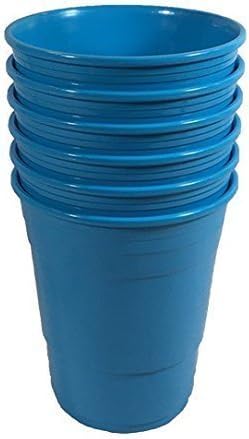 Голяма чаша Голяма чаша (Зелена) Пластмасова Чашка за многократна употреба, Опаковки от 6 броя